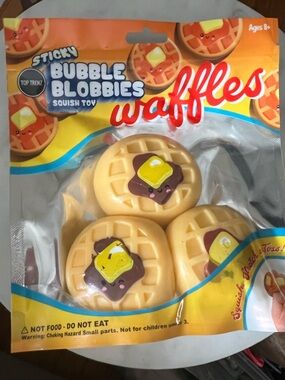 VIRAL- Sticky Bubble Blobbies Waffles- Squishy Toy 3-pack- Sensory Fidget Toys